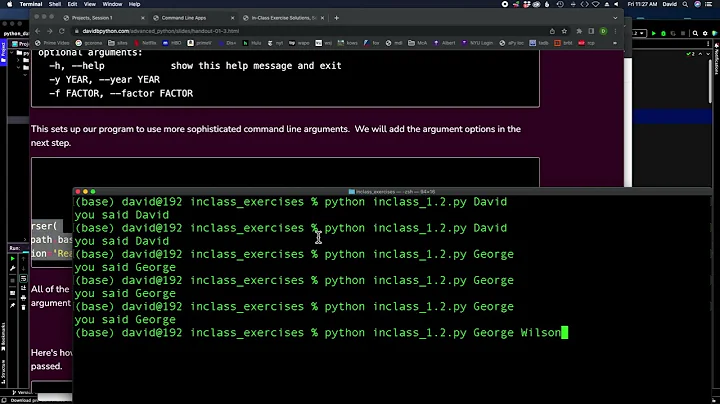 Command Line Arguments and the argparse Module