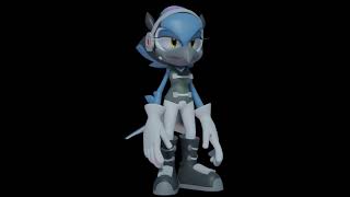 Scream the Blue Jay idle animation rig Test