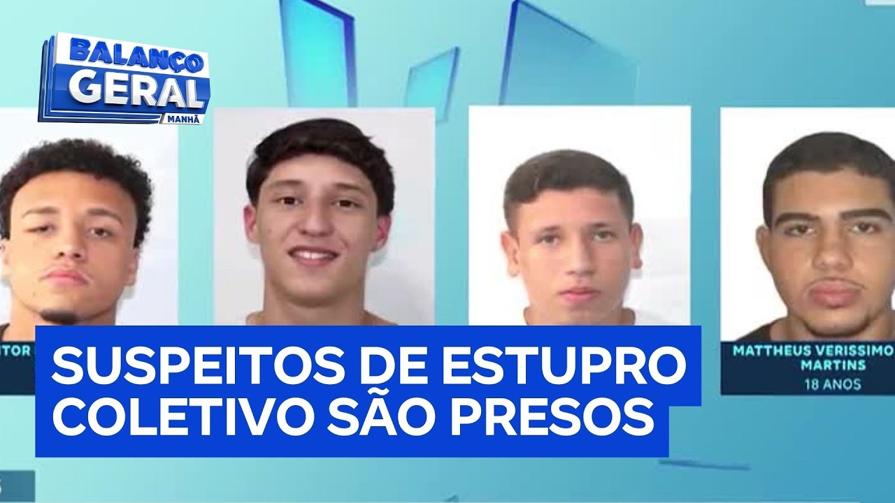 Quatro suspeitos de estupro coletivo estão presos no Rio de Janeiro