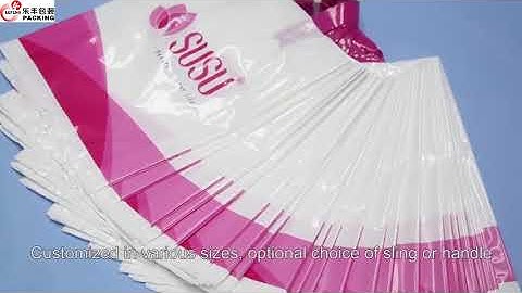 PE Plastic Soft Loop Handle Shopping Carry Packaging Bag With Custom My Logo