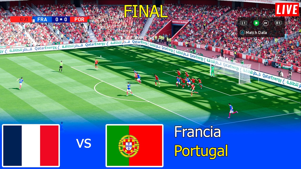 Francia vs Portugal -Final de la Copa Mundial de la FIFA 2026 Estados Unidos Partido completo PES