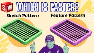 Which is faster?  A sketch pattern or a feature pattern in SOLIDWORKS?