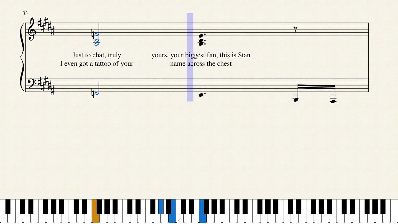 Stan (Eminem) - Piano