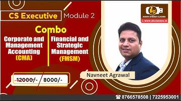 CS Executive| CMA | FSM| Corporate and Management Accounting| Financial and Strategic Management