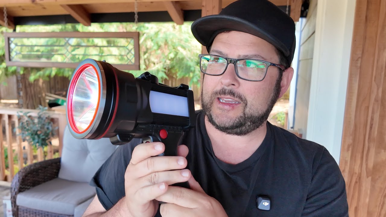 Rechargeable Spotlight Flashlight, Super Bright Waterproof Handheld Spot Light 6 Models