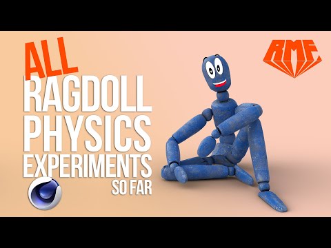 All Ragdoll Physics Experiments so far!! | All of the physics fun in Cinema 4D