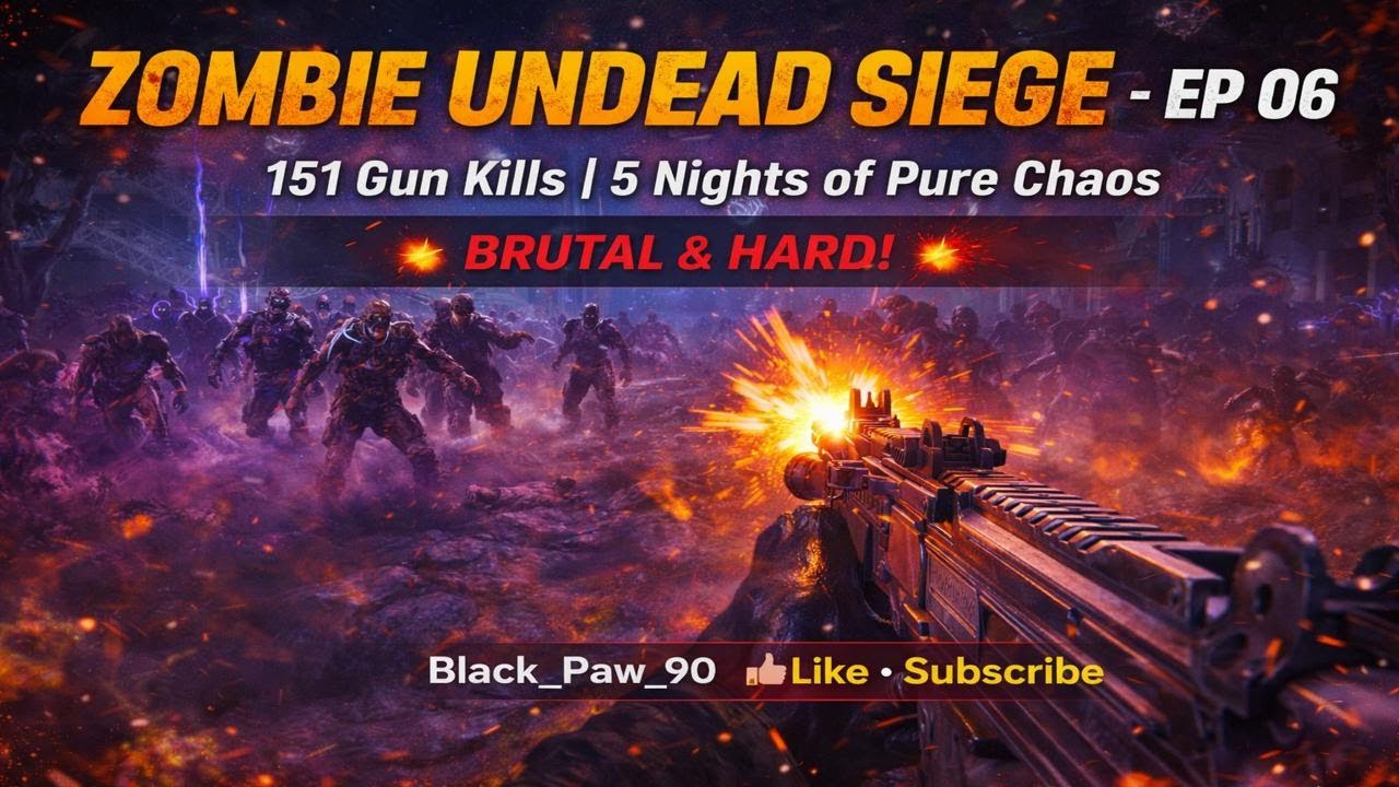 EP-06 || Hard Mode Madness 🔥 151 Gun Kills | Zombie Undead Siege | COD Mobile
