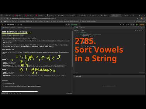 Leetcode Daily Challenge 2785. Sort Vowels in a String 11 Sep 2025 | DevOps Python Practice