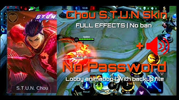 Chou S.T.U.N Skin Script Full Effects | 100% Working | MLBB
