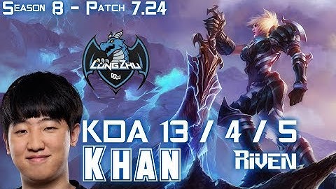 LZ Khan RIVEN vs JAX Top - Patch 7.24 KR Ranked