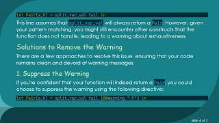 Resolving the Warning: this pattern-matching is not exhaustive... in OCaml