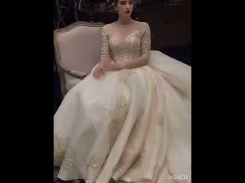Luxury Gorgeous Champagne See Through Wedding Dresses 2019