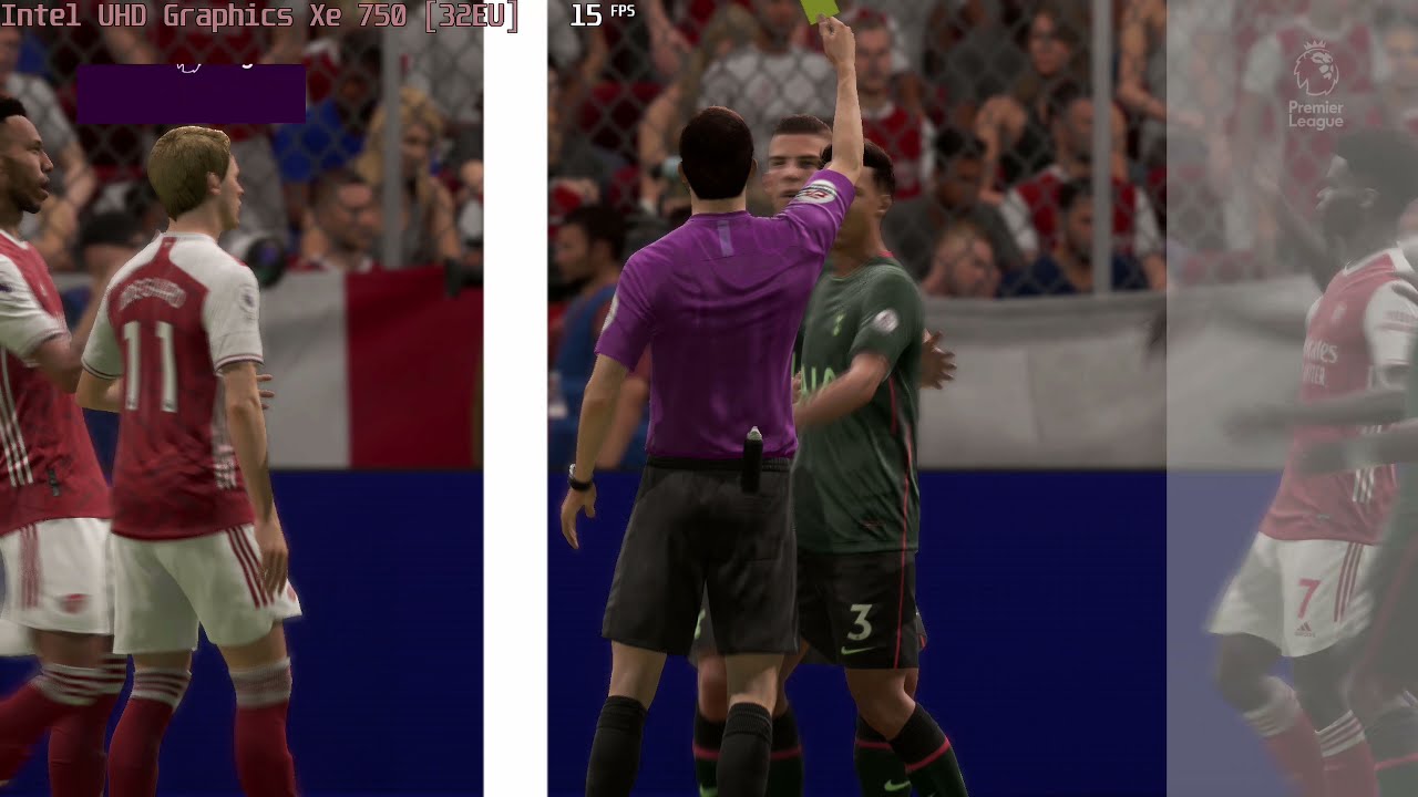 🎮 Intel UHD Graphics Xe 750 (32EU) - FIFA 21 gameplay benchmarks (1080p)