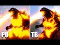 Project Universe Vs Titan Bash Atomic Breath Comparison | Burning Godzilla