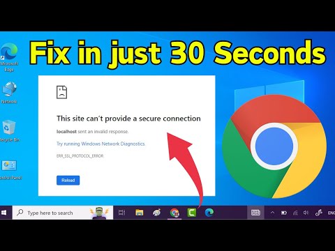 Fix This site can't provide a secure connection || Try running Windows Network Diagnostics in Chrome