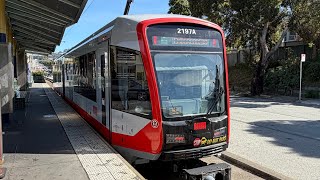 SF MUNI Siemens LRV4 #2197 on M Ocean View (to SF State)