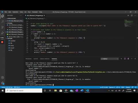 Fibonacci Sequence Algorithm Python