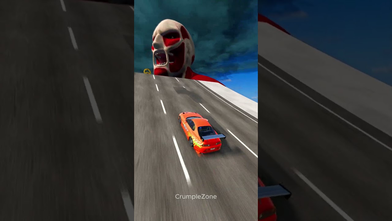 One Try | Supra vs Collosal Titan & Tornado #toyota #supra #automobile #nobatidao