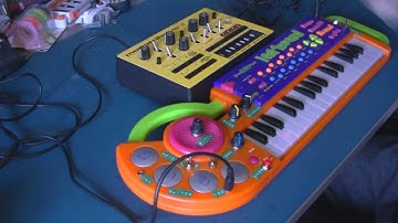 Circuit Bent ELC Light up Keyboard Glitch & Monotribe by freeform delusion