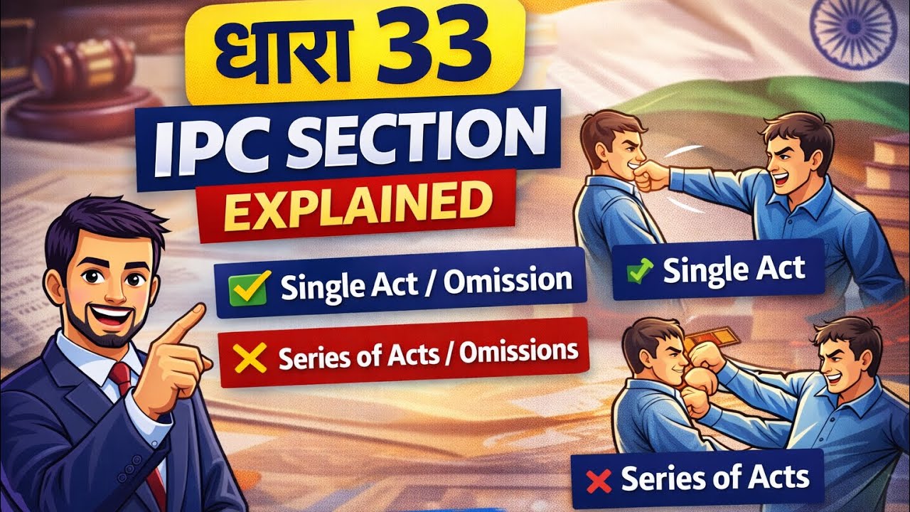 IPC Section 33 Explained in Hindi | धारा 33 क्या है? | Act & Omission ...