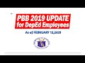 Pbb 2019 update as of february 122021 performance based bonus 2019