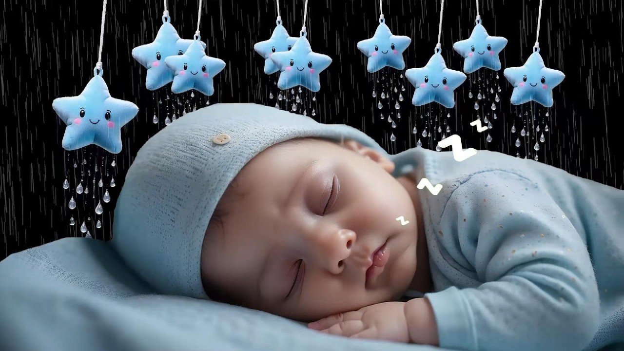 Baby Sleep Music 🌧️ Mozart Lullaby + Rain Sounds 😴