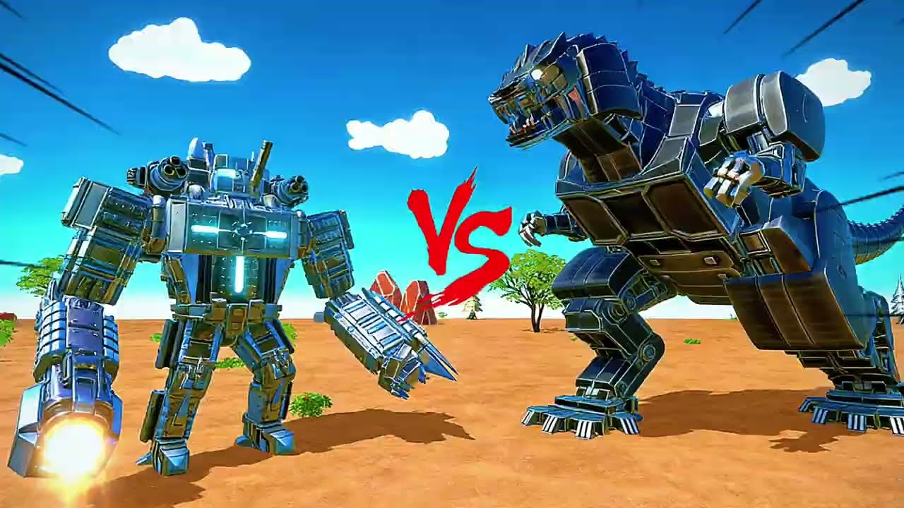 铁锤VS哥斯拉，动物机器人战斗模拟。