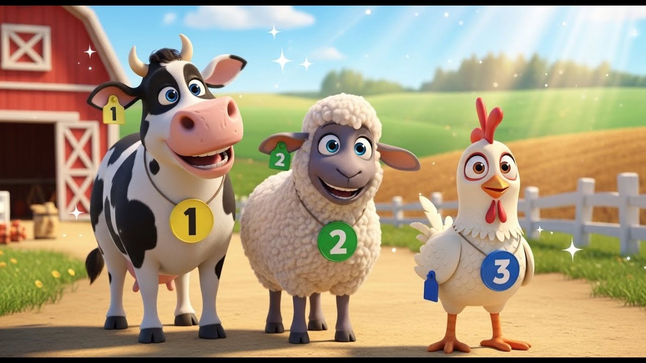 Learn 123 with Farm Friends 🐄🐑🐔 | Kids Educational Video | Learn ...