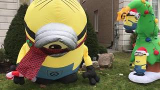 Minions Inflatable Gemmy airblown Christmas Decoration Gemmy Airblown 8.9-ft Stuart Minion Inflatable Airblown 8.9-ft Stuart Minion Inflatable Lights up with energy-efficient LEDs Self-