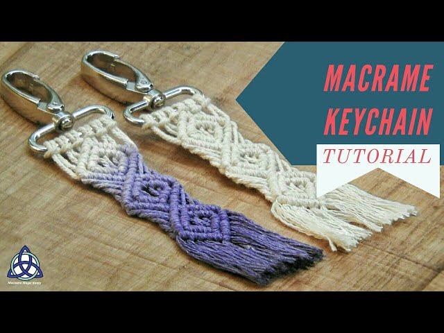 Macrame Keychain DIY - Macrame Key Hanger Tutorial / Macrame