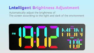 Amazon hot selling TXL color changing LED digital clock with Bluetooth Sync  Setting instruction