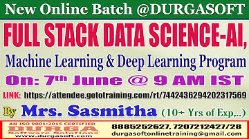 FULL STACK DATA SCIENCE-AI Online Training @ DURGASOFT