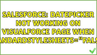 Salesforce: Datepicker not working on Visualforce Page When standardStylesheets=false