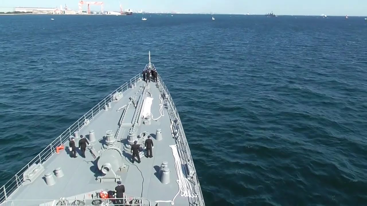JS Asuka (ASE-6102) sails out of port - YouTube