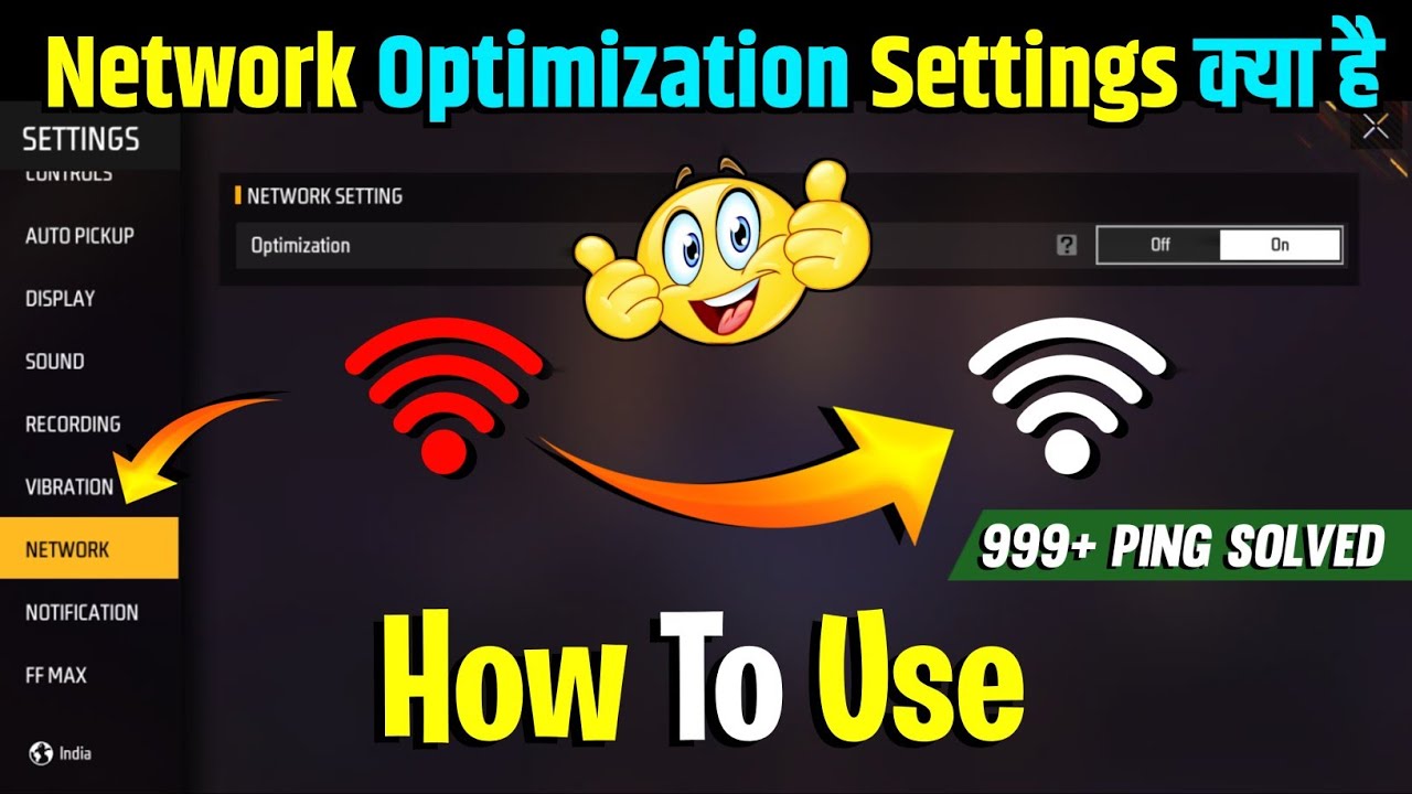 Ff Network free fire network optimization settings kya hai | How to use network ...