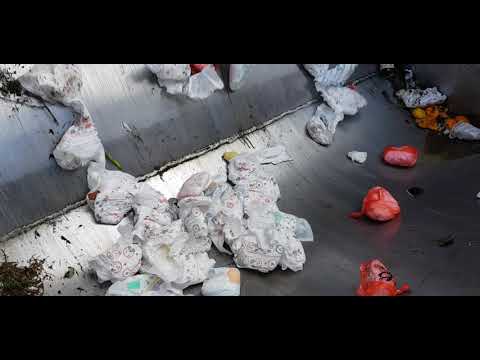 Diaper genie bags/dirty diapers squished in garbage truck