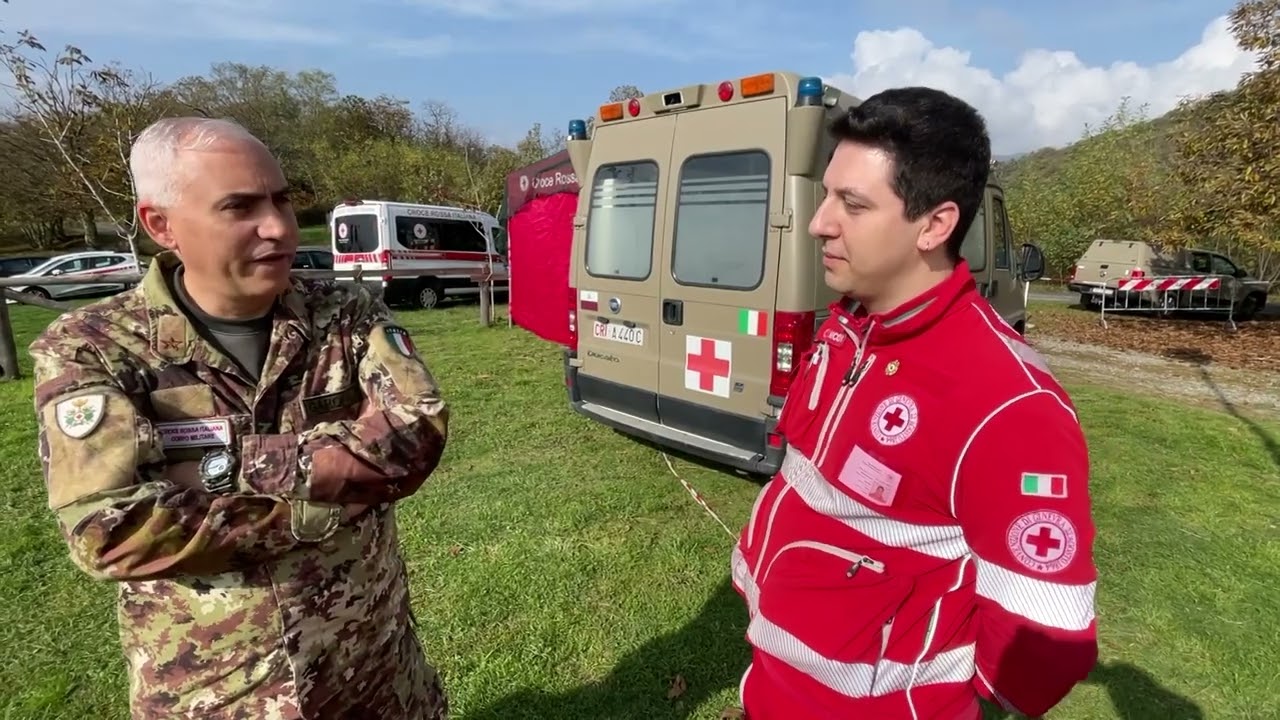 Esercitazione della Croce Rossa nella montagna barghigiana