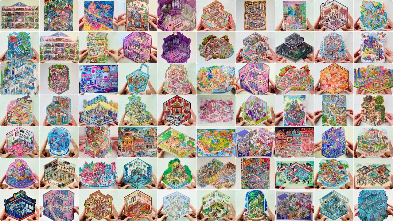 [ASMR DIY] 🎀 Scene Stickers Collection✨Use stickers to create scenes of different styles