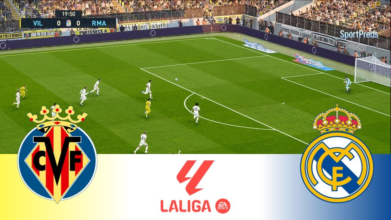 Villarreal vs Real Madrid - La Liga 2025/26 | Full Match All Goals | PES 21 Gameplay