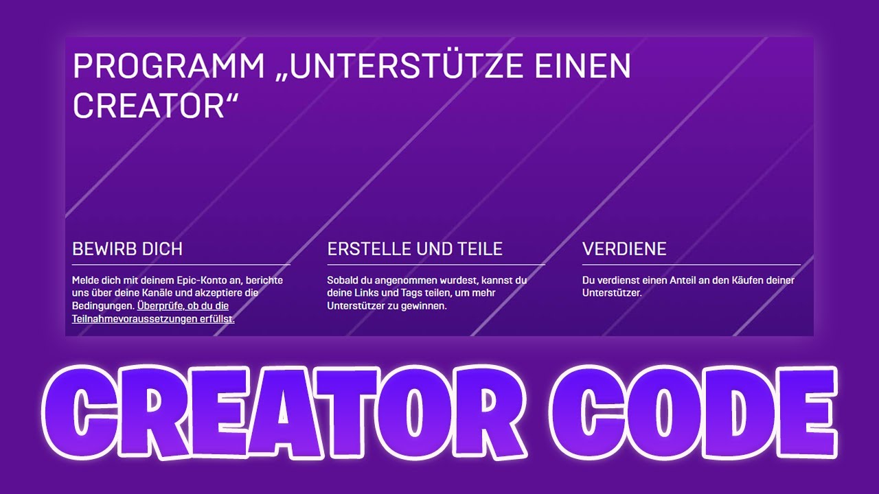 Wie Bekomme Ich Einen Creator Code In Fortnite So bekommt IHR einen CREATOR CODE in Fortnite & anderen Games