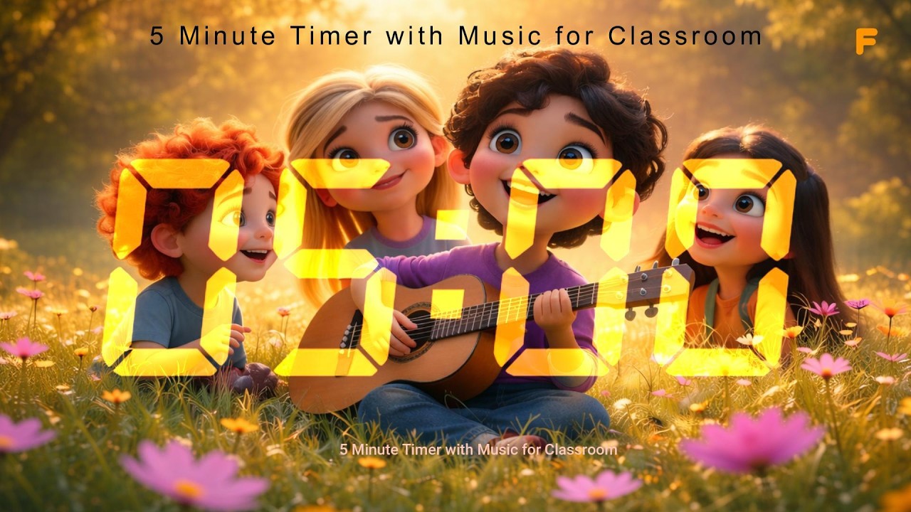 5 minute timer with music for classroom - YouTube