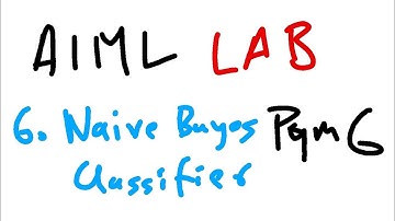 6. Naive Bayes 18CSL76 AI-ML LAB PROGRAM 6 VTU 7th SEM CSE/ISE
