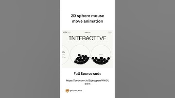 2D sphere mousemove animation |#animation #css #threejs #coding #developer #matterjs #scrolling