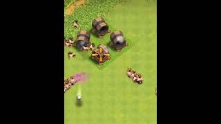 Giant Cannon vs Max Barbarians | Clash of Clans | #shorts #clashofclans #coc #short