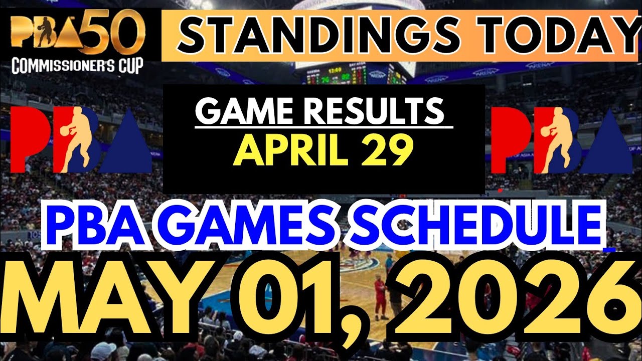 PBA STANDINGS as of APRIL 29, 2026 | GAME SCHEDULE • MAY 01 #pba # ...