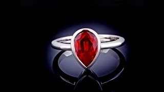 Famous Simply gorgeous Chatham Pear Ruby Solitaire Ring Profile