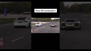 DRAG RACE Tesla Model S VS Lamborghini #shorts