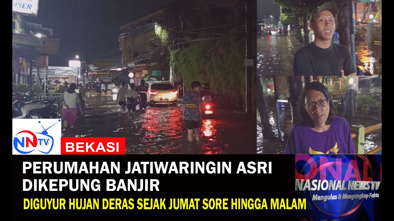 Komplek Jatiwaringin Asri Pondok Gede Bekasi Dikepung Banjir