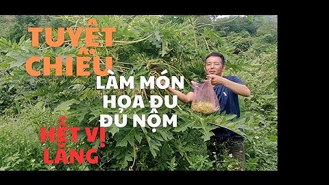 tuyệt chiêu làm món hoa đu đủ nộm hết vị lắng