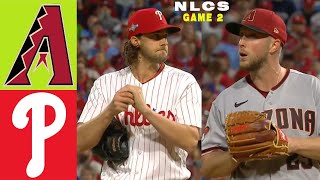 Phillies vs D-Backs NLCS  Oct 17, 2023 GAME 2 Highlights  - MLB Highlights | MLB PLAY OFFS 2023